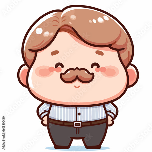 cute chubby adult male vector image 