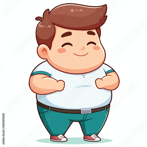 cute chubby adult male vector image 