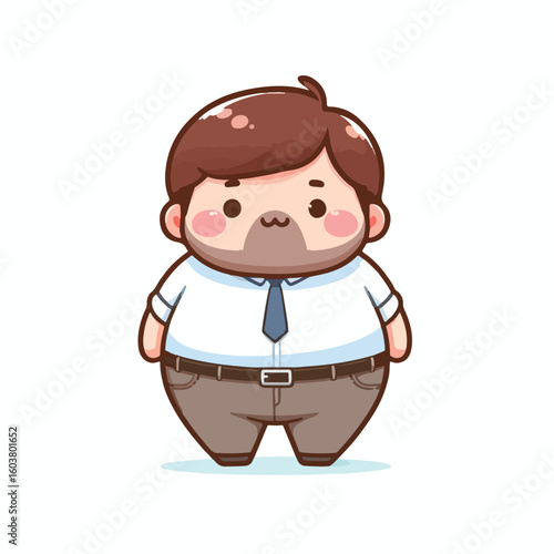 cute chubby adult male vector image 