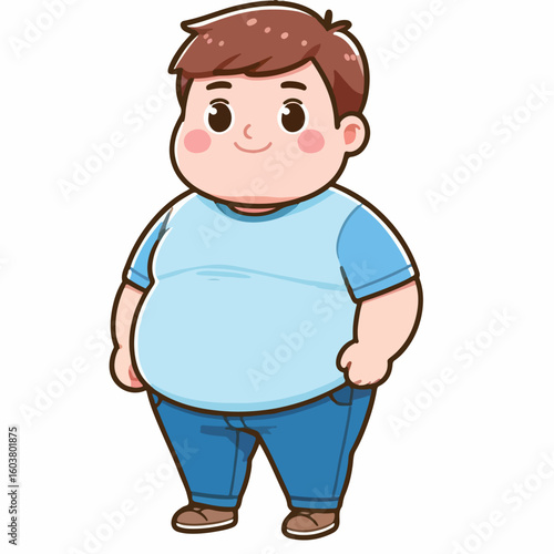 cute chubby adult male vector image 