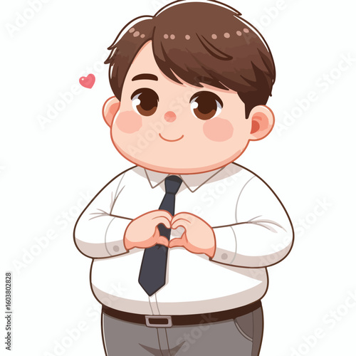 cute chubby adult male vector image 