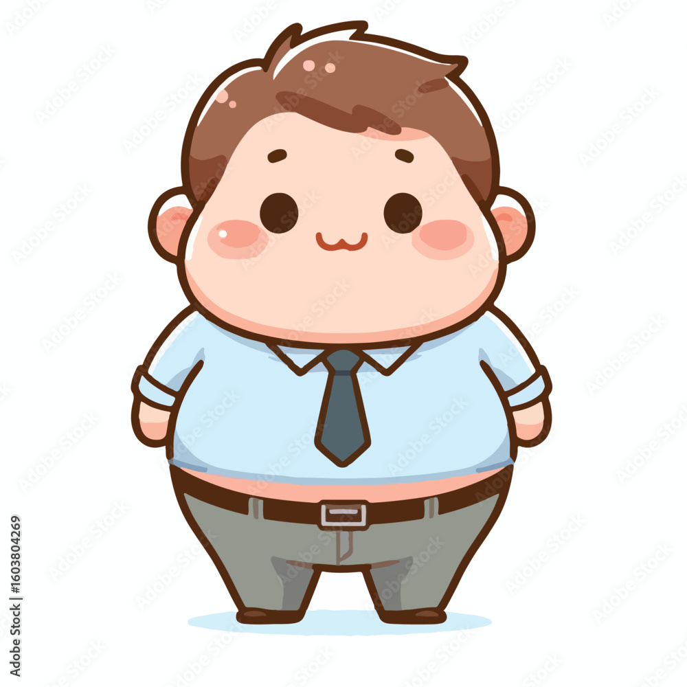 Fototapeta premium cute chubby adult male vector image 