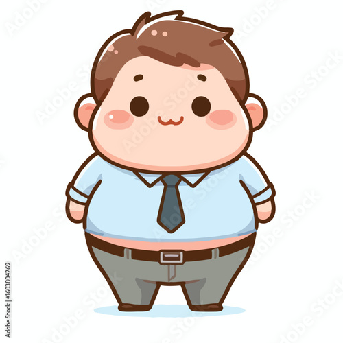 cute chubby adult male vector image 