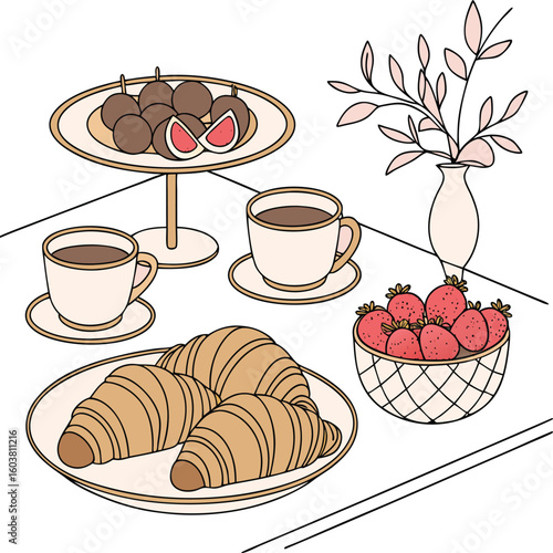 coffee and croissant