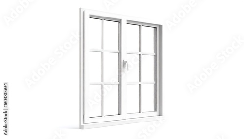 White window on white background.