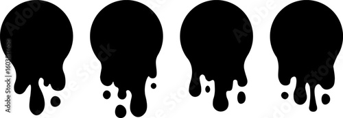 Circles with melting drops set