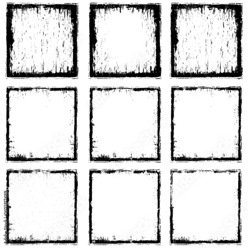 Set of the vector grunge textures isolated on white background. Overlay textures set stamp with grunge effect. 