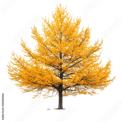 Larch Tree isolated on a transparent background