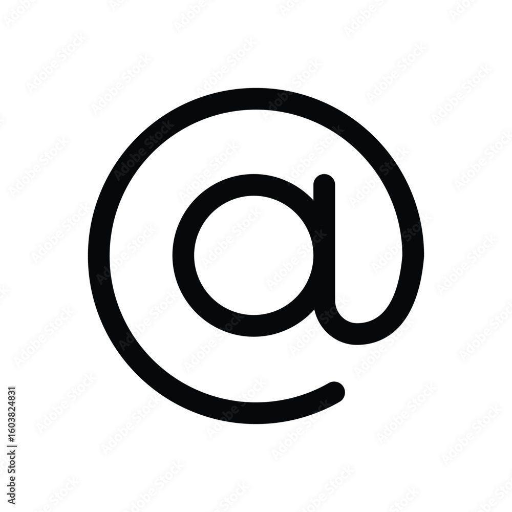 Black bold symbol centered on a white background Black bold symbol centered on a white background