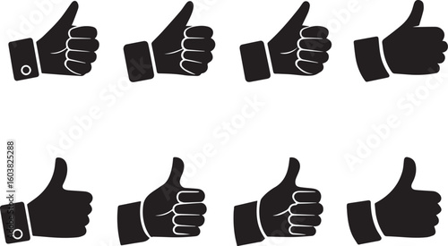 set of hand gestures