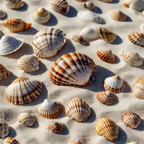 Wallpaper Mural seashells on a white background Torontodigital.ca
