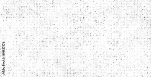 Black Halftone Texture On White Background. Modern Dotted Futuristic Backdrop. Fade Noise Overlay. Digitally Generated Image. Pop Art Style. Vector Illustration, Eps 10.