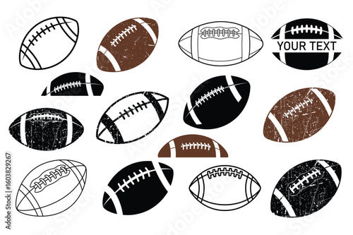 Grunge Football Clipart Collection