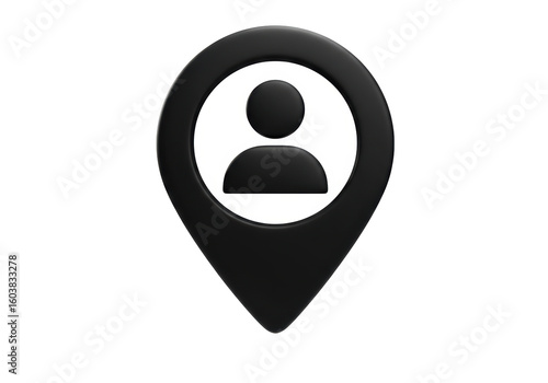 Free Download Isolated Black Location Pin - GFXLoad