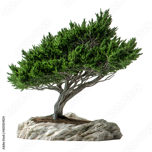 Cypress Tree isolated on a transparent background 