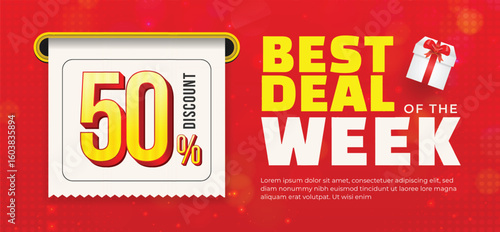 Wallpaper Mural Best deal week sale promotion event horizontal banner template design Torontodigital.ca