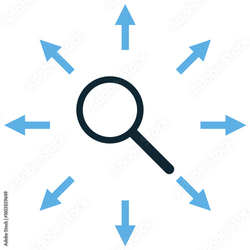 Research icon vector. Ideal for scientific discovery, academic studies, or investigative processes. This graphic represents exploration, analysis, and knowledge acquisition.