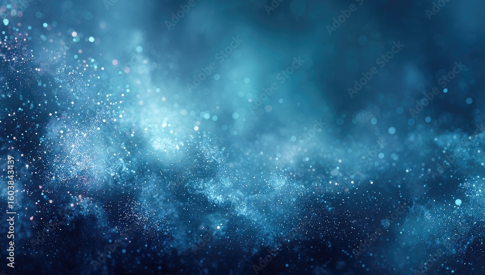Fototapeta premium Abstract blue digital particles