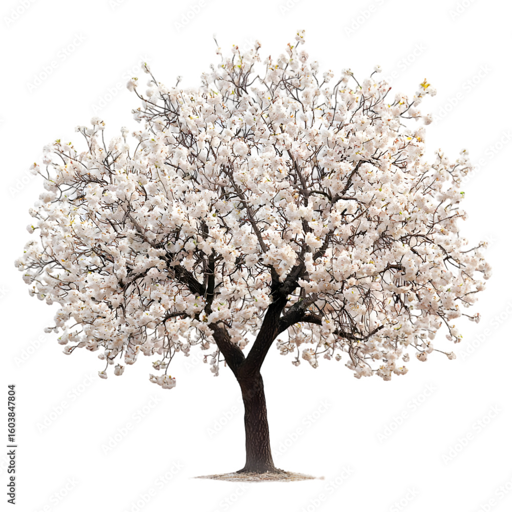Fototapeta premium Almond Tree isolated on a transparent background