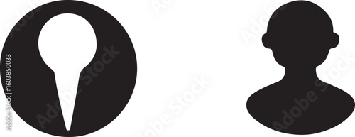 vector of black and white icons