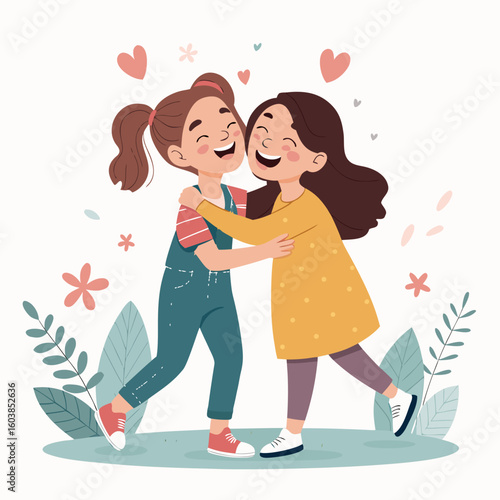 National Sisters Day Vector Illustration  Happy Sisterhood, Love, and Friendship