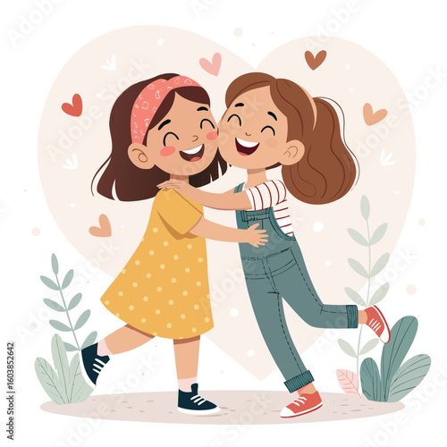 National Sisters Day Vector Illustration  Happy Sisterhood, Love, and Friendship