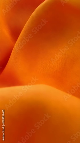 Wallpaper Mural Close-up of flowing and draping orange fabric reveals delicate weave and soft texture. Light and shadows create depth and visual interest. Torontodigital.ca