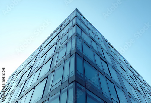 Wallpaper Mural captivating image of a modern office building with a sleek glass facade that epitomizes contemporary architecture Torontodigital.ca