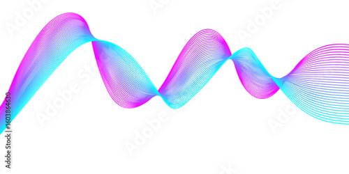 "Harmonic Waves of Light: An Abstract Visualization of Digital Sound Frequencies Flowing Through Glowing Gradient Lines and Colorful Technology-Inspired Curves in Constant Motion"