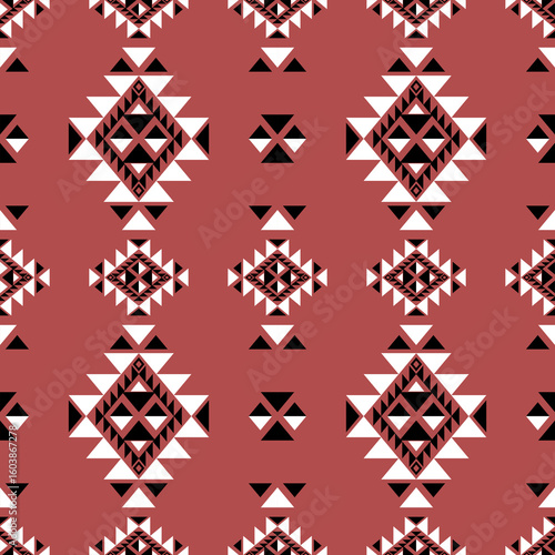 Geometric pattern Traditional tribal style, pixel embroidery, geometric ethnic pattern. beautiful border pattern.Fabric pattern for clothes, dress, carpet, curtain, sarong, sari, scarves, batik.