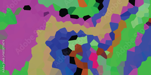 Abstract mosaic pattern with vibrant colors and geometric shapes ideal for backgrounds and creative design elements to generate visually appealing designs