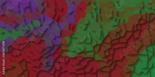 Colorful mosaic pattern composition illustrating a fragmented and textured surface design in a geometric arrangement, artistic representation for diverse creative projects