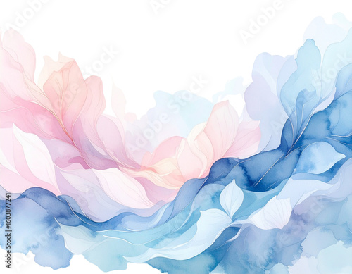 水彩の絵の具がにじむぼんやりした背景