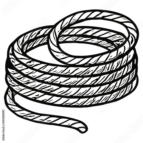 Stacked Rope Coil