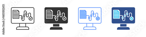 Process Multi Style Icon Set Vector 