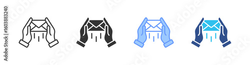 Mail Multi Style Icon Set Vector 