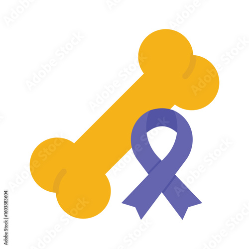 Bone Cancer Flat Vector Icon Eps 10 Files