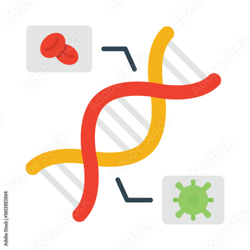  Genetic Mutations Flat Vector Icon Eps 10 Files