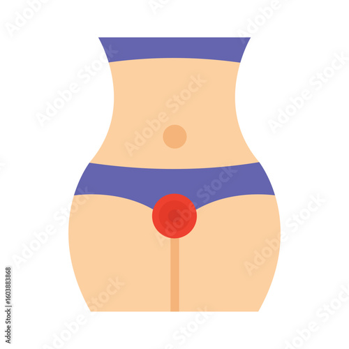 Groin Pain  Flat Vector Icon Eps 10 Files