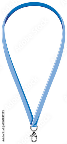 カニカン付きネックストラップのベクターイラスト素材(Vector Illustration of Neck Strap with Lobster Clasp)