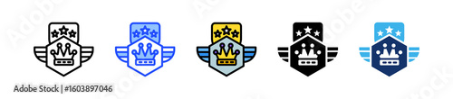 Achievement Icon Collection With Multiple Styles