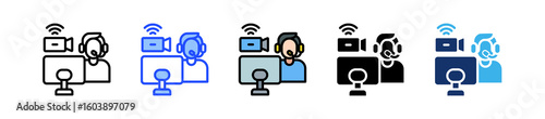 Streamer Icon Collection With Multiple Styles