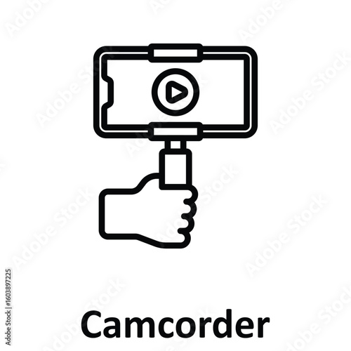 Camcorder Vector Icon which can easily modify or edit