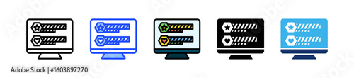 Health Bar Icon Collection With Multiple Styles