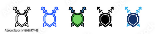 Weapons Icon Collection With Multiple Styles