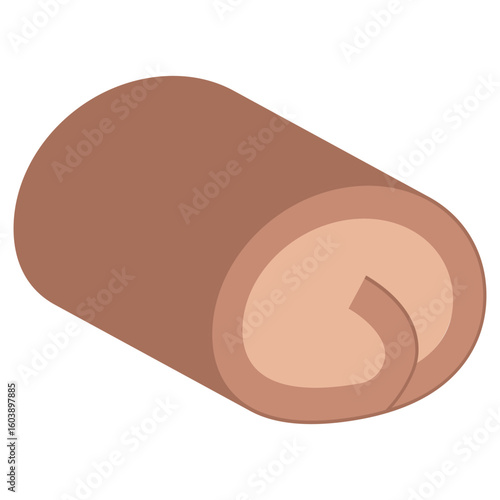 ロールケーキ　イラスト　チョコ