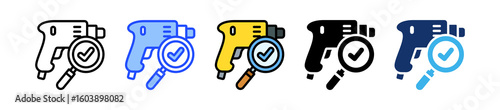 Equipment Check Icon Collection With Multiple Styles