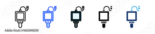 Inspection Camera Icon Collection With Multiple Styles