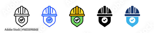 Safety Inspection Icon Collection With Multiple Styles