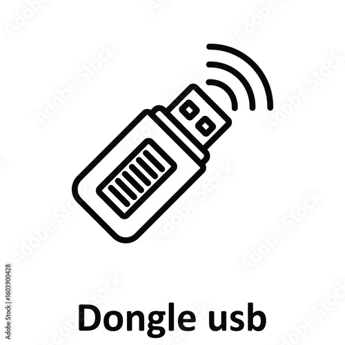Dongle usb Vector Icon which can easily modify or edit